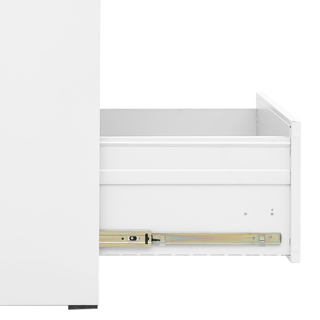 Filing Cabinet White 46x62x102.5 cm Steel