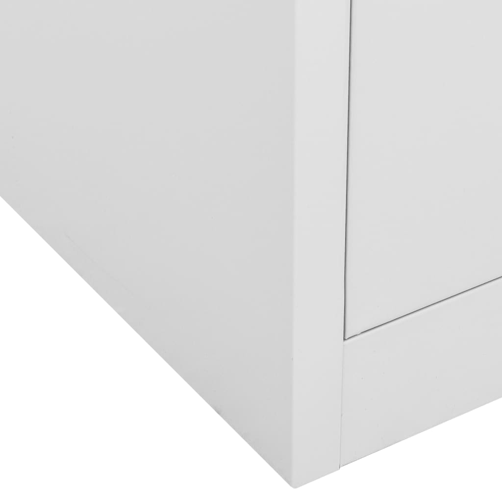 Office Cabinet Light Grey 90x40x102 cm Steel