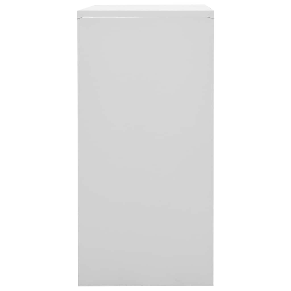 Locker Cabinet Light Grey and Red 90x45x92.5 cm Steel