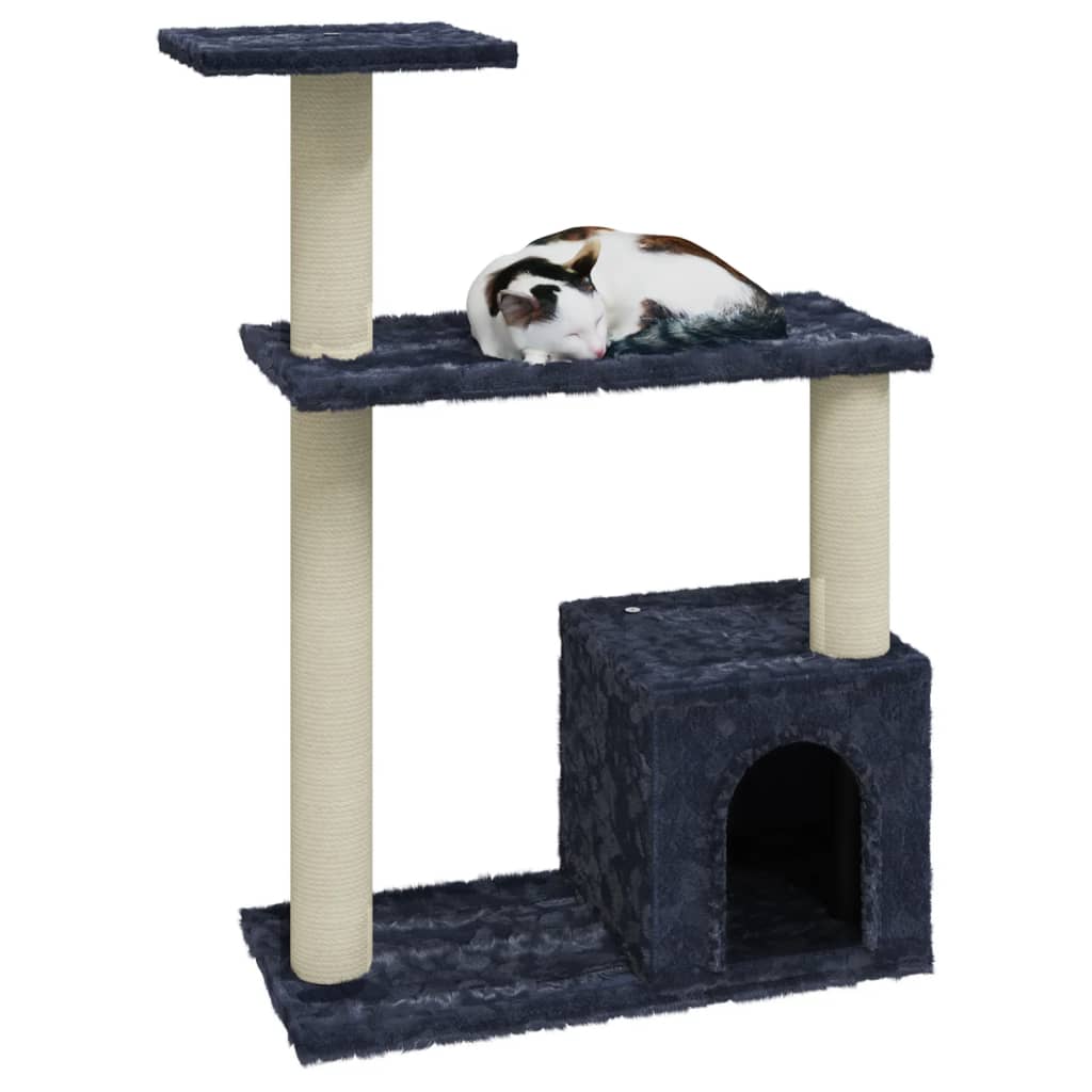 Cat Tree with Sisal Scratching Posts Dark Grey 70 cm