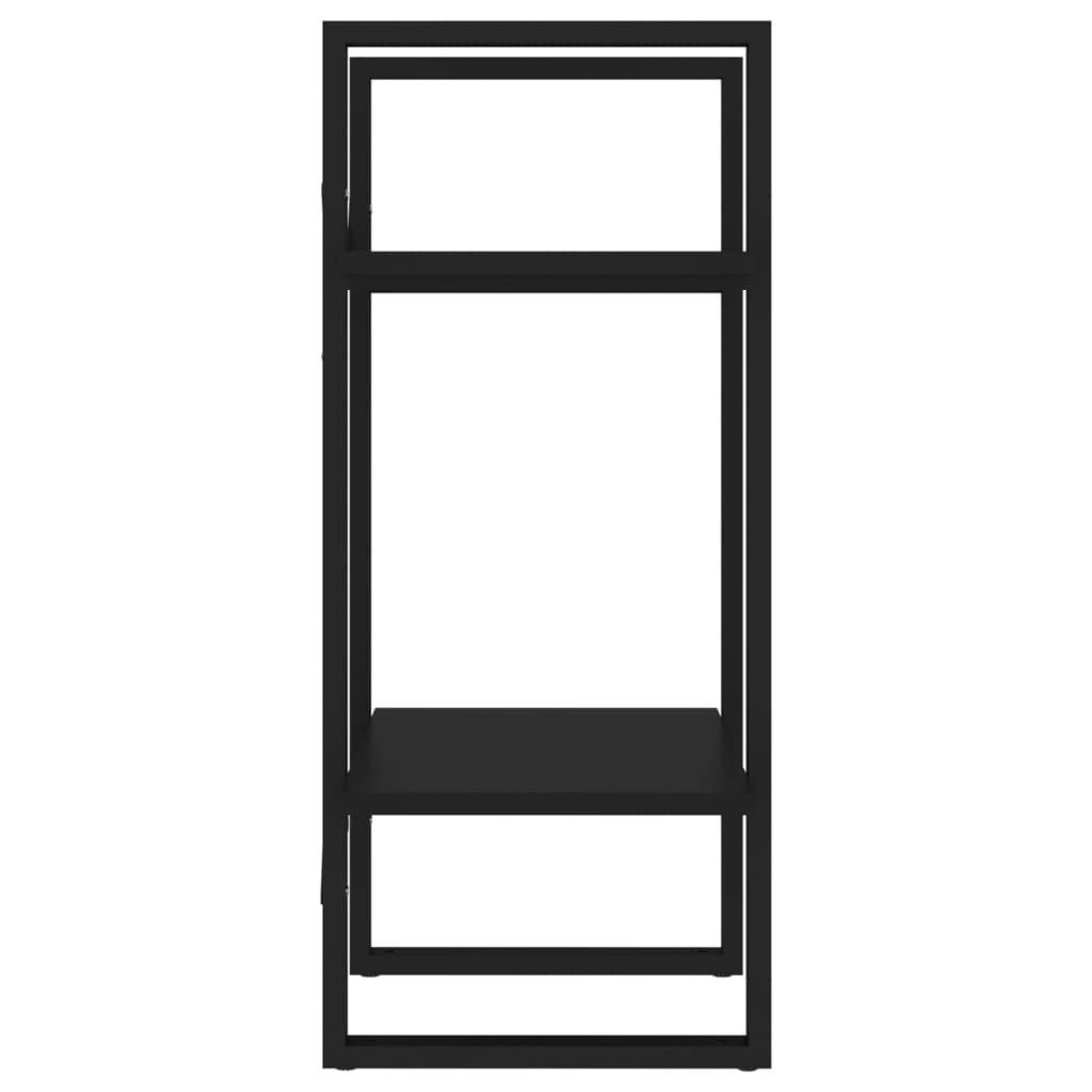 2-Tier Book Cabinet Black 40x30x70 cm Engineered Wood