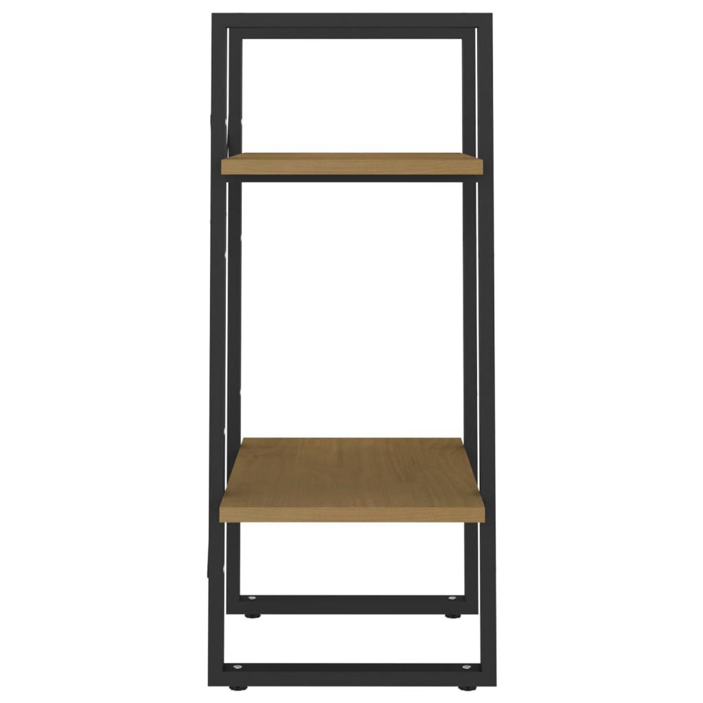 2-Tier Book Cabinet 40x30x70 cm Solid Pine Wood