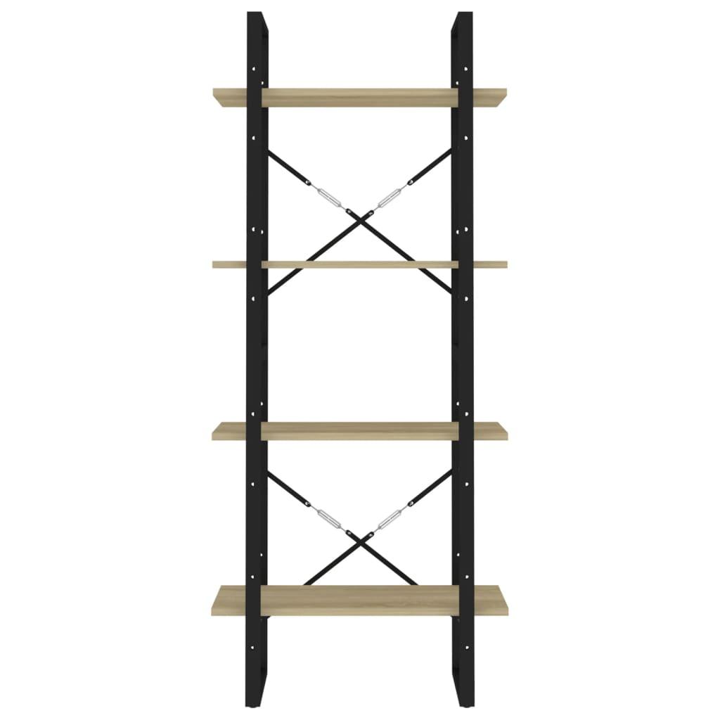 4-Tier Book Cabinet Sonoma Oak 60x30x140 cm Engineered Wood