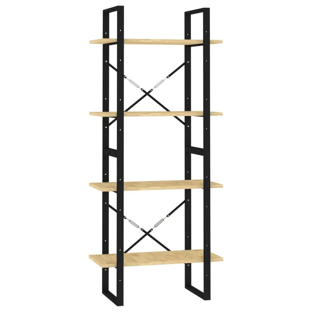 4-Tier Book Cabinet 60x30x140 cm Solid Pine Wood