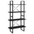 4-Tier Book Cabinet Black 80x30x140 cm Engineered Wood