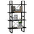 4-Tier Book Cabinet Black 80x30x140 cm Engineered Wood