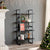 4-Tier Book Cabinet Grey 80x30x140 cm Engineered Wood