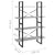 4-Tier Book Cabinet Concrete Grey 100x30x140 cm Engineered Wood