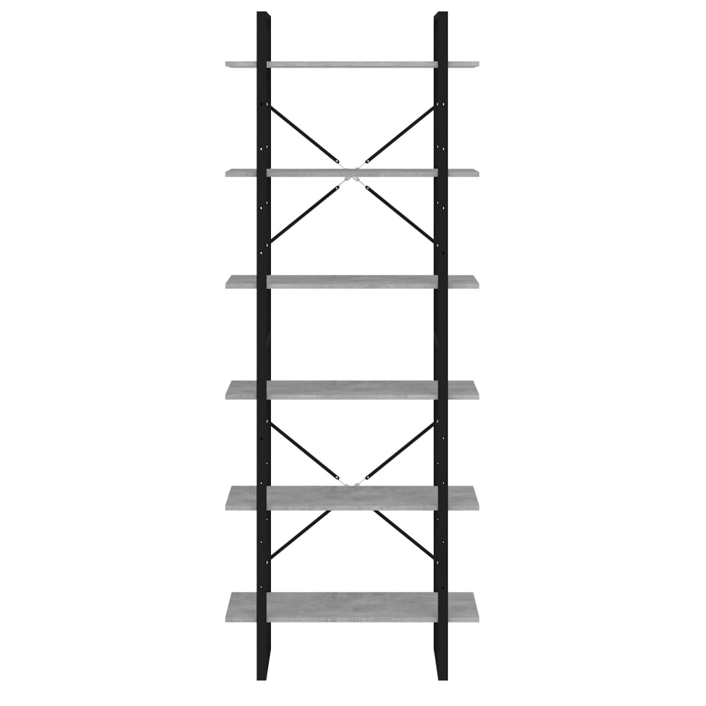 High Cabinet Concrete Grey 80x30x210 cm Engineered Wood