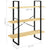 3-Tier Book Cabinet 100x30x105 cm Solid Pine Wood
