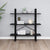 3-Tier Book Cabinet Black 100x30x105 cm Solid Pine Wood