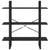 3-Tier Book Cabinet Black 100x30x105 cm Solid Pine Wood