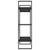 3-Tier Book Cabinet Black 100x30x105 cm Solid Pine Wood