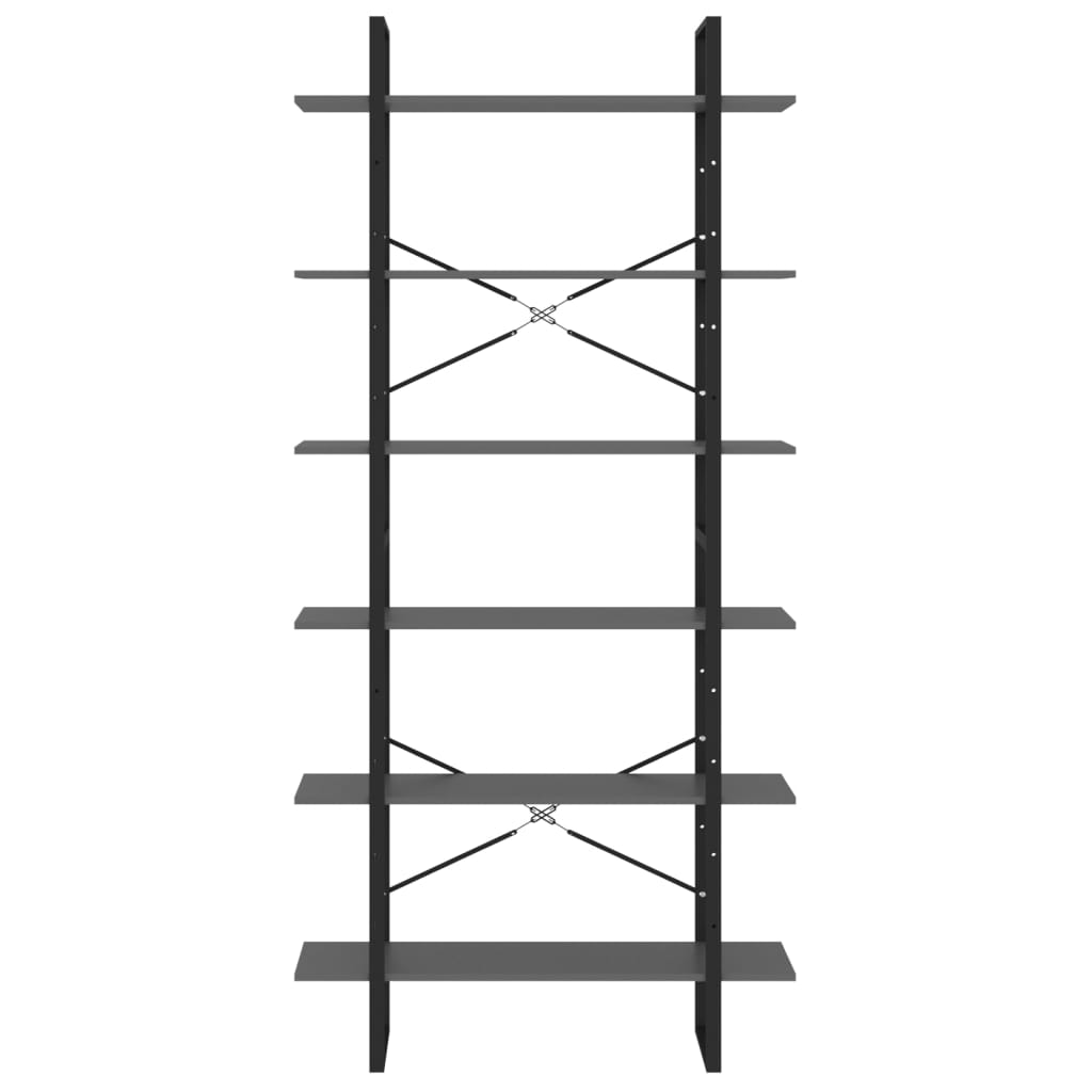 High Cabinet Grey 100x30x210 cm Engineered Wood