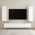 4 Piece TV Cabinet Set White Engineered Wood