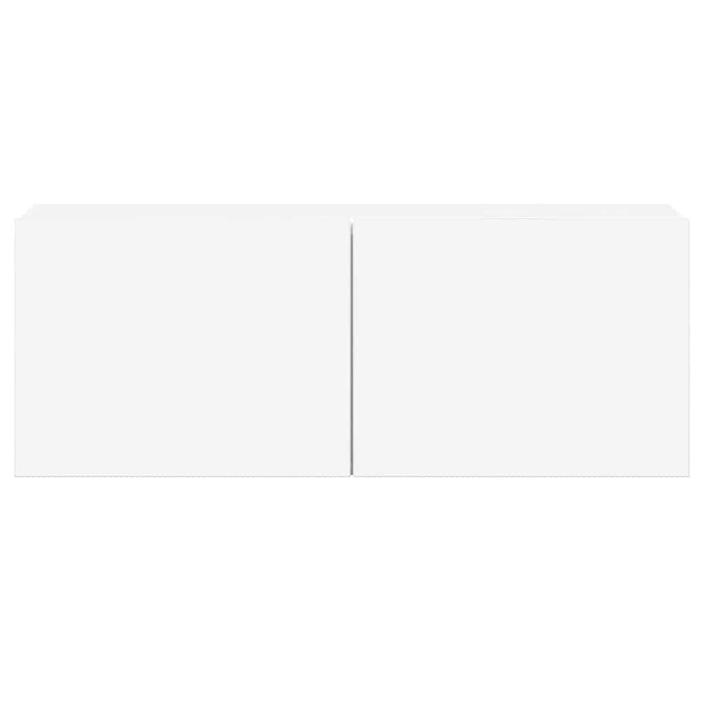 5 Piece TV Cabinet Set White Engineered Wood