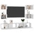 6 Piece TV Cabinet Set White Engineered Wood