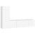 3 Piece TV Cabinet Set White Engineered Wood