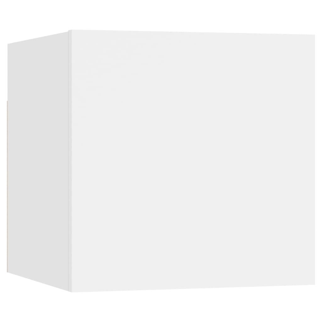 6 Piece TV Cabinet Set White Engineered Wood