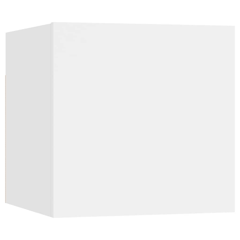 5 Piece TV Cabinet Set White Engineered Wood
