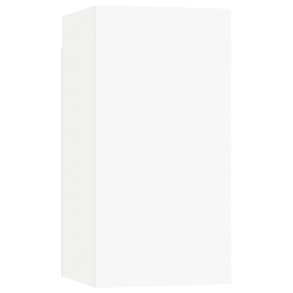 5 Piece TV Cabinet Set White Engineered Wood