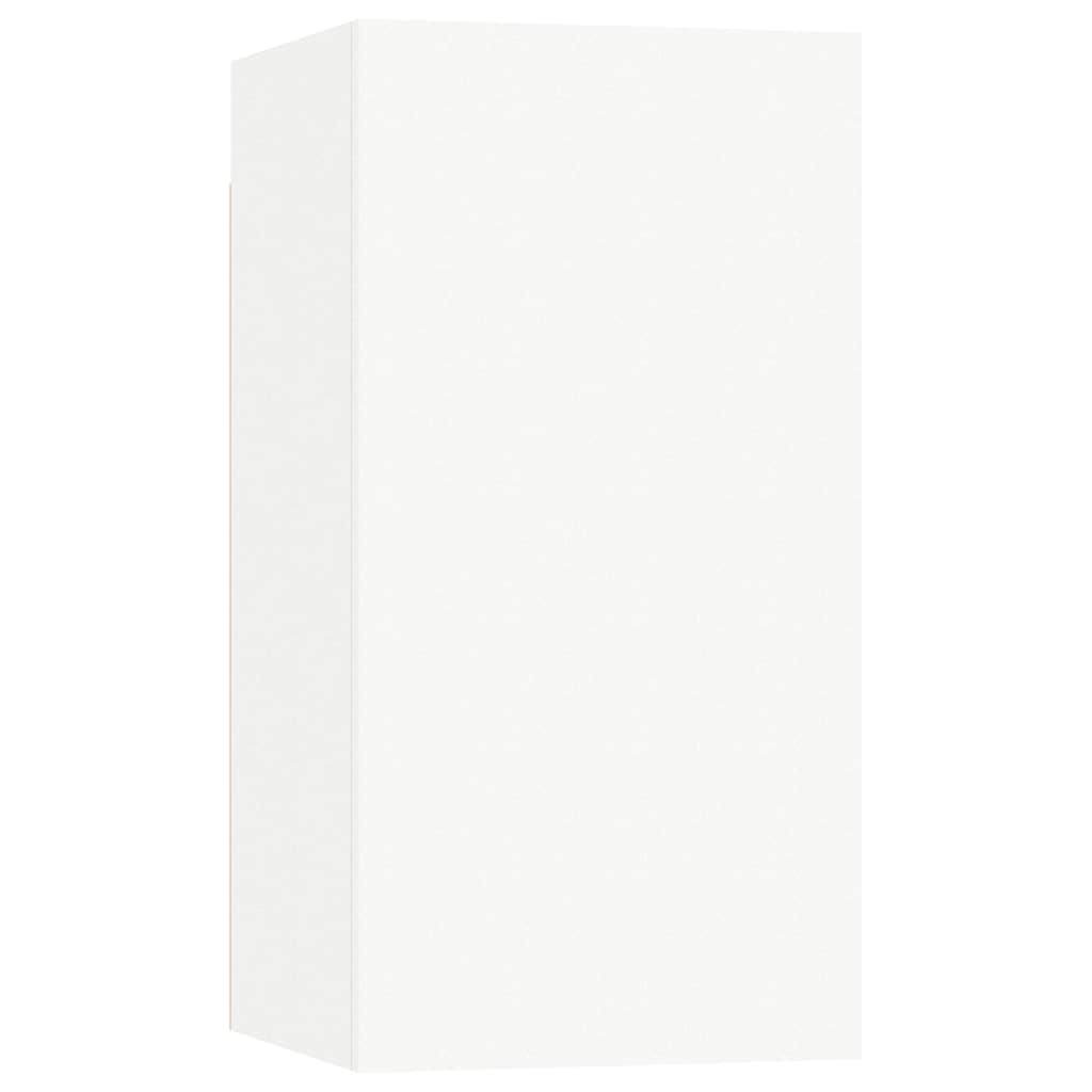 5 Piece TV Cabinet Set White Engineered Wood
