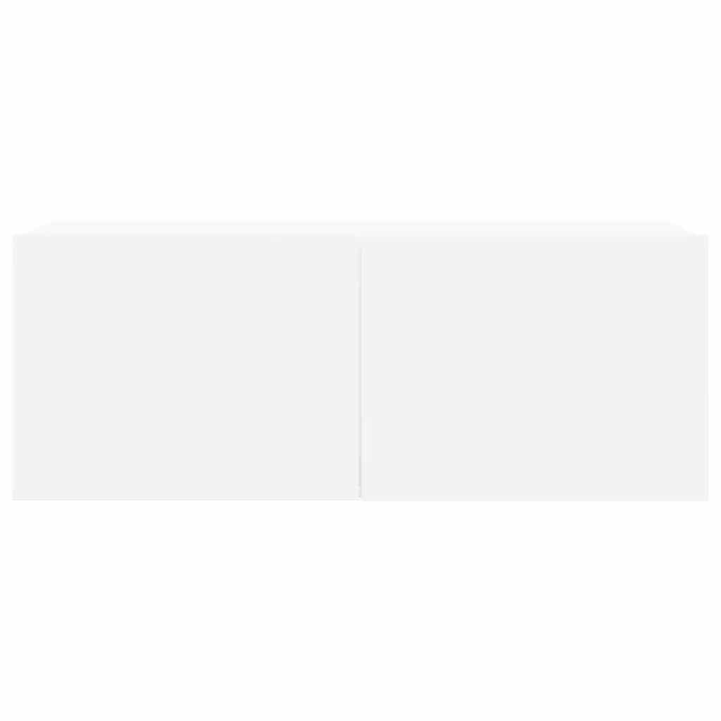 6 Piece TV Cabinet Set White Engineered Wood