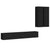 4 Piece TV Cabinet Set Black Engineered Wood