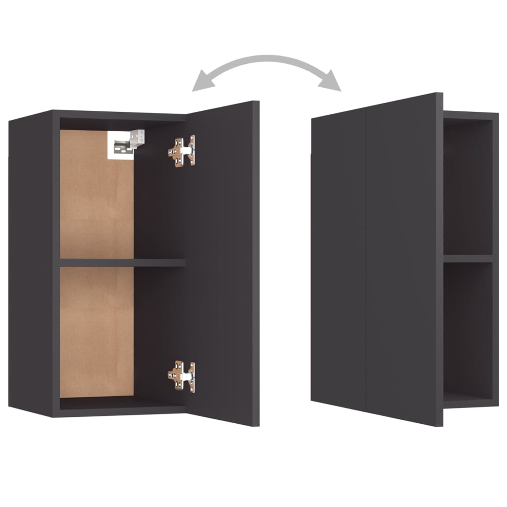 3 Piece TV Cabinet Set Grey Engineered Wood