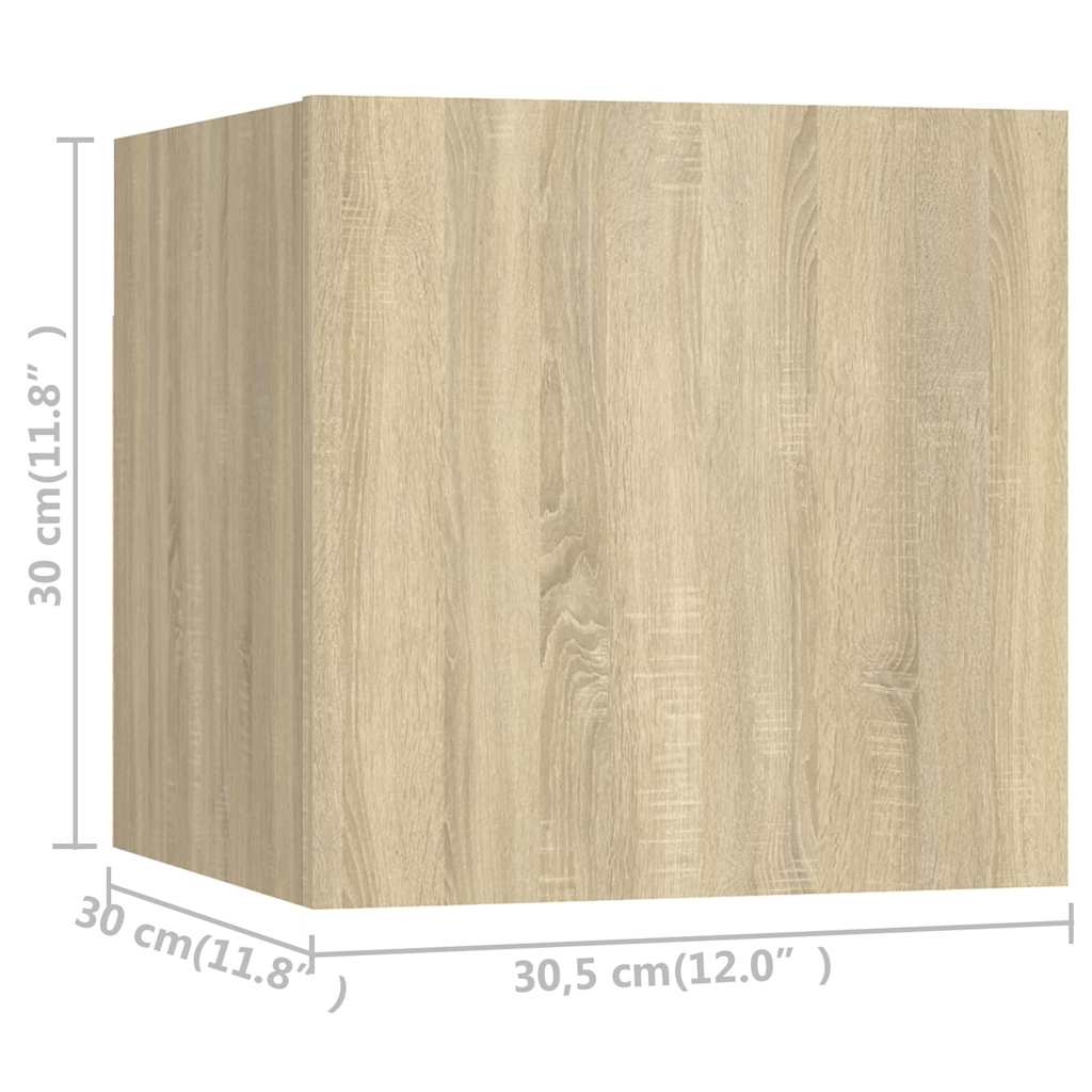 5 Piece TV Cabinet Set Sonoma Oak Engineered Wood