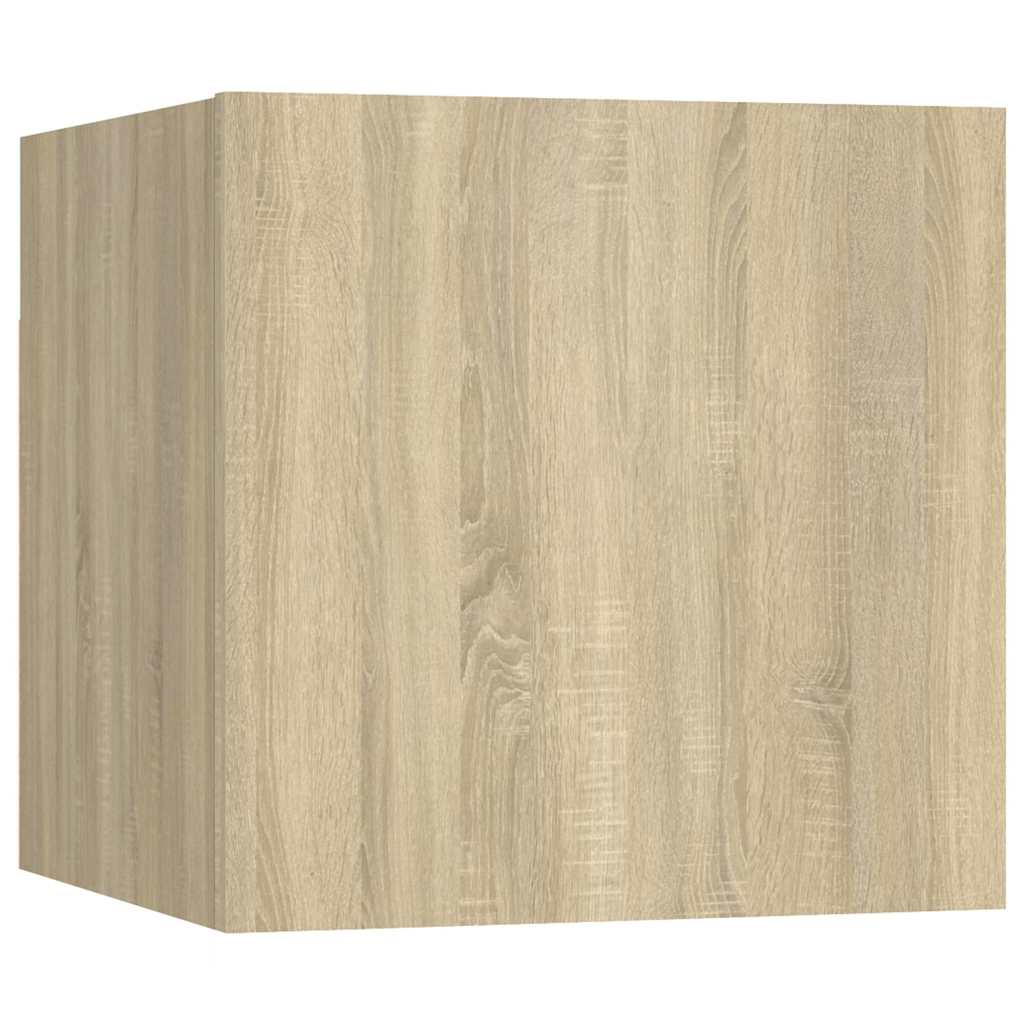 8 Piece Wall-mounted TV Cabinet Set Sonoma Oak 30,5x30x30 cm