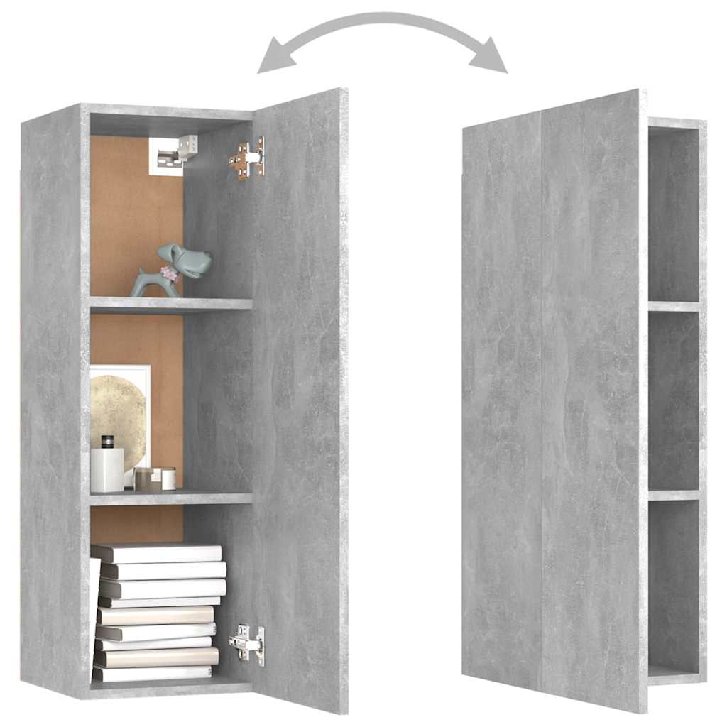 8 Piece TV Cabinet Set Concrete Grey Engineered Wood