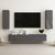 5 Piece TV Cabinet Set High Gloss Grey Engineered Wood