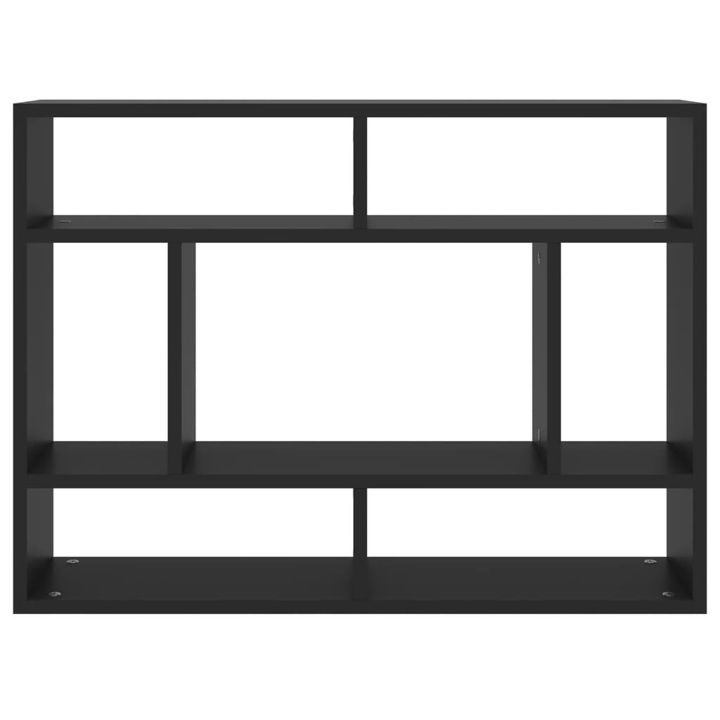 Wall Shelf Black 75x16x55 cm Engineered Wood