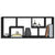 Wall Shelf Black 36x16x90 cm Engineered Wood
