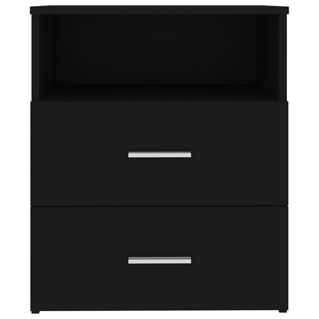 Bed Cabinet Black 50x32x60 cm