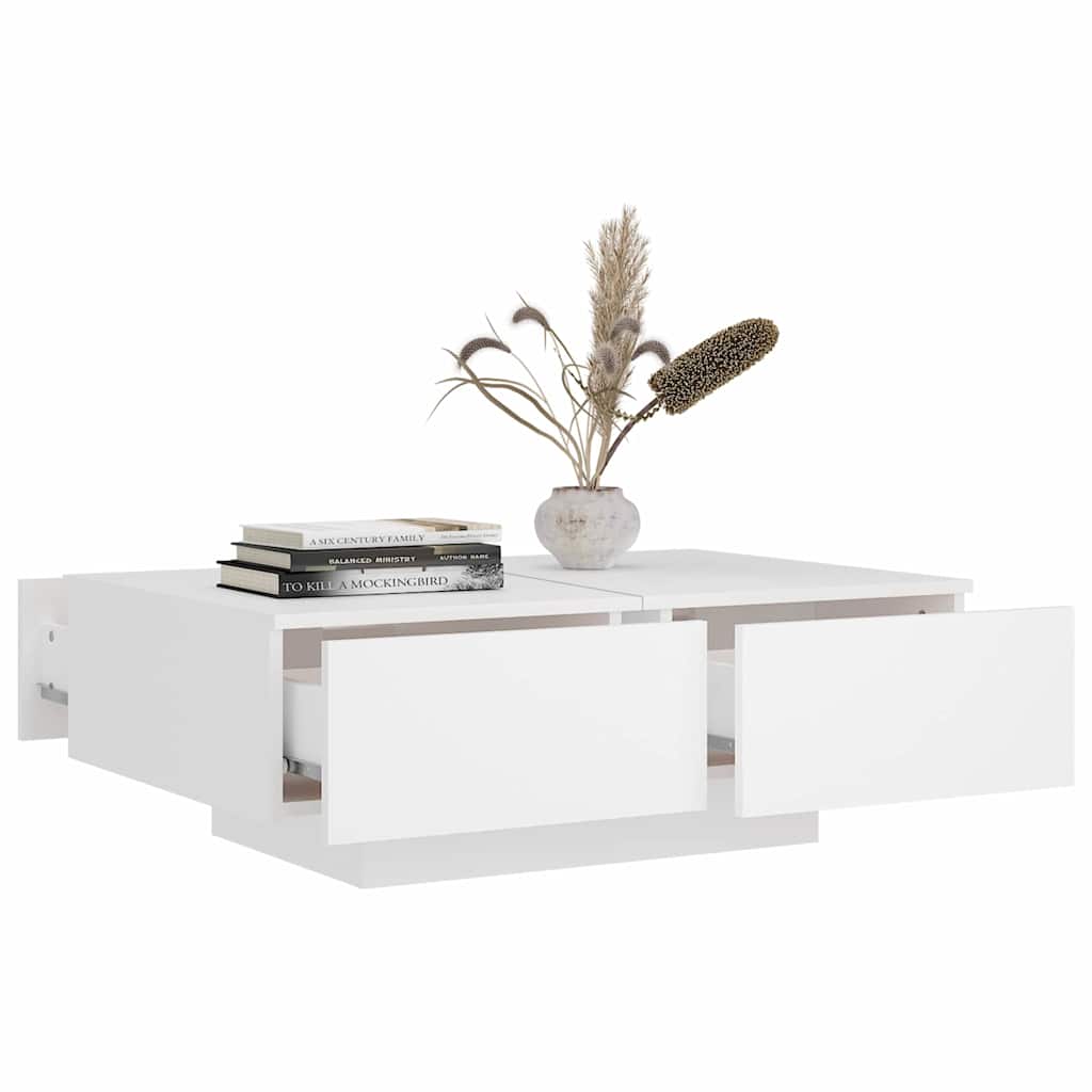 Coffee Table White 90x60x31 cm Engineered Wood