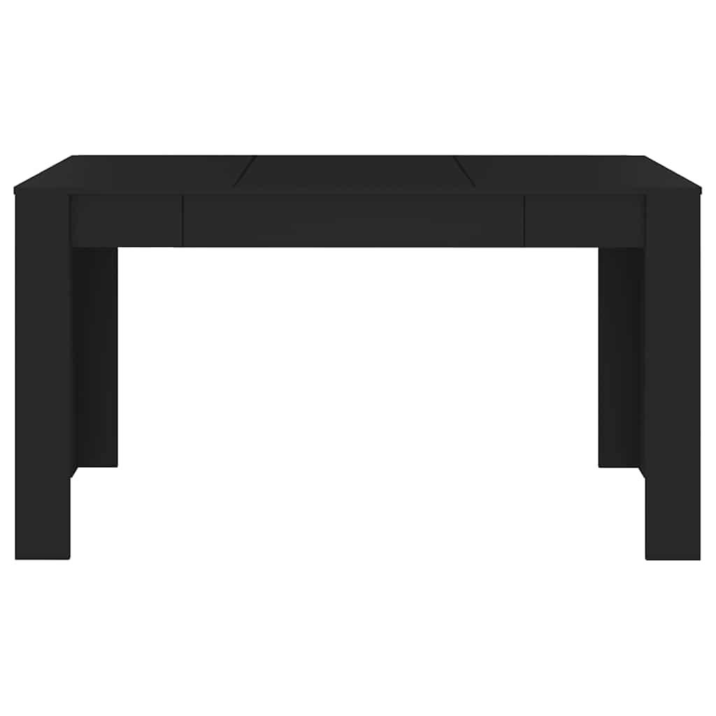 Dining Table Black 140x74.5x76 cm Engineered Wood