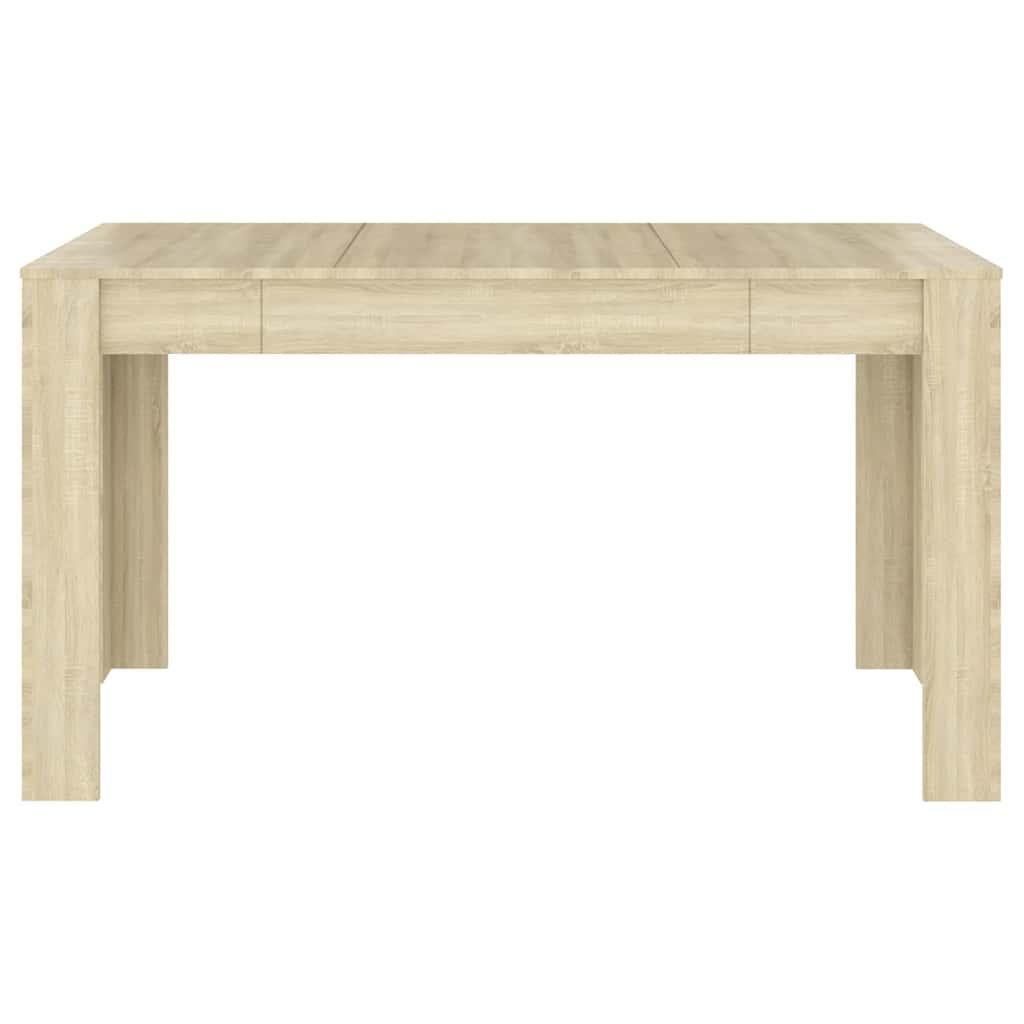Dining Table Sonoma Oak 140x74.5x76 cm Engineered Wood