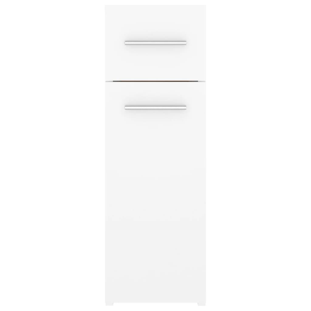 Apothecary Cabinet White 20x45.5x60 cm Engineered Wood