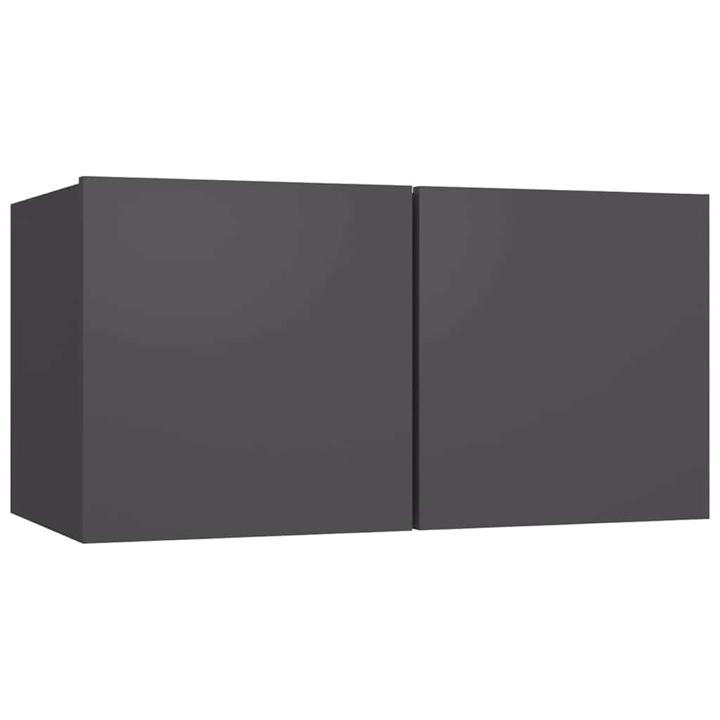 Hanging TV Cabinets 3 pcs Grey 60x30x30 cm