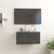 Hanging TV Cabinet High Gloss Grey 60x30x30 cm