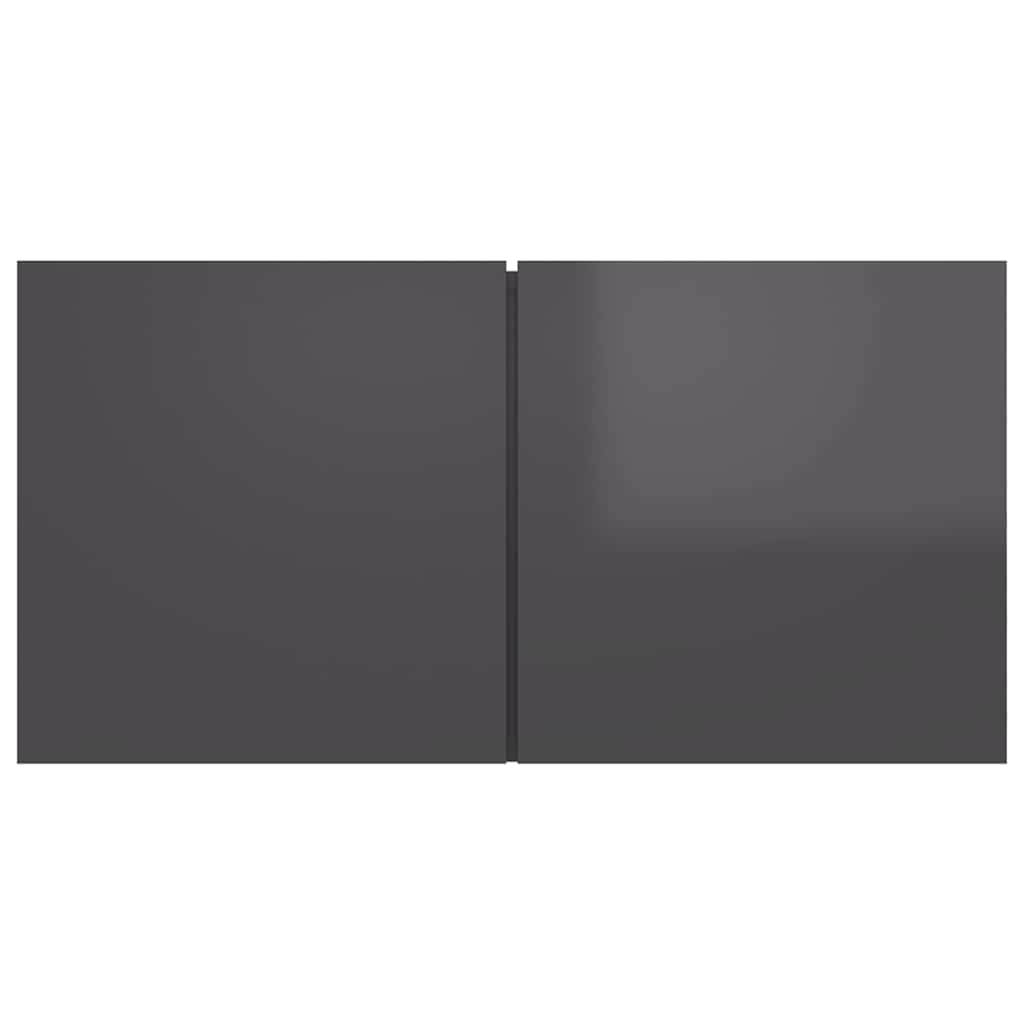 Hanging TV Cabinets 3 pcs High Gloss Grey 60x30x30 cm