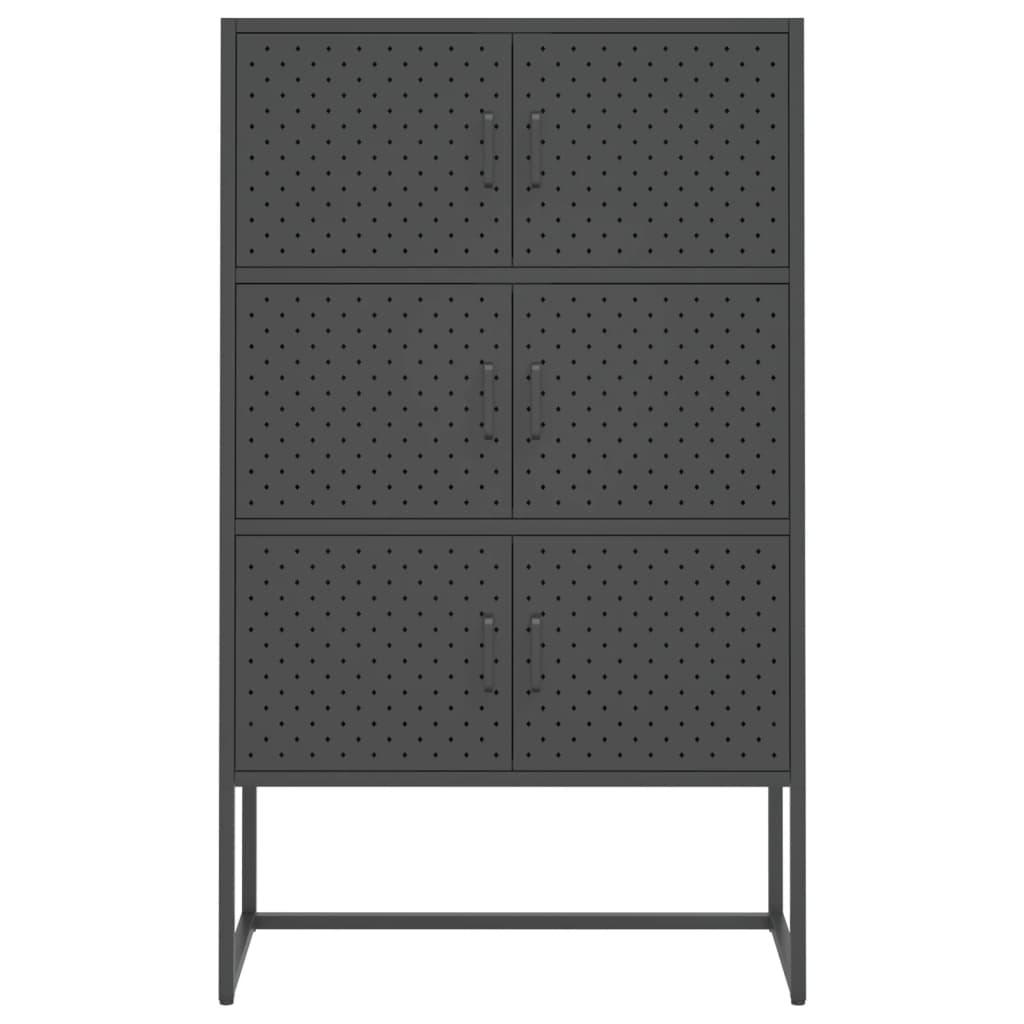 Highboard Anthracite 80x35x135 cm Steel