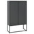 Highboard Anthracite 80x35x135 cm Steel