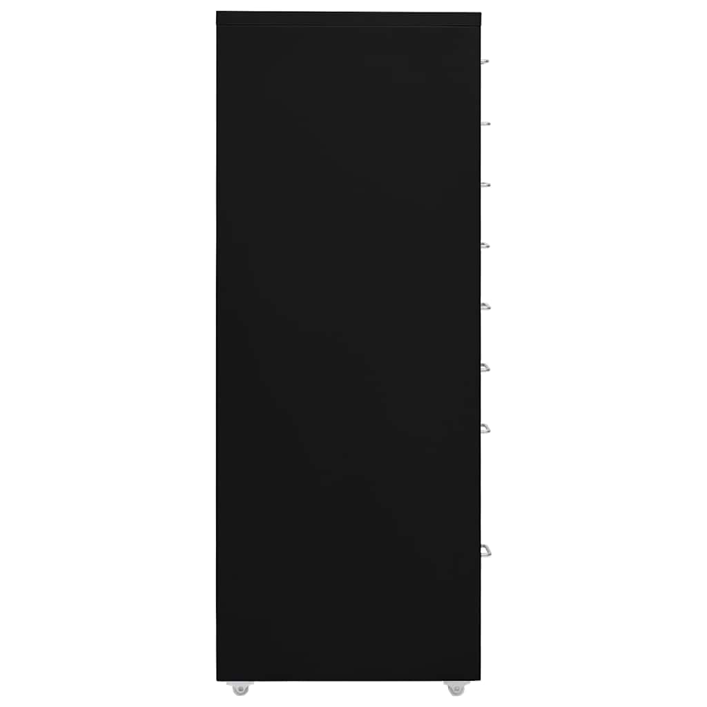 Mobile File Cabinet Black 28x41x109 cm Metal