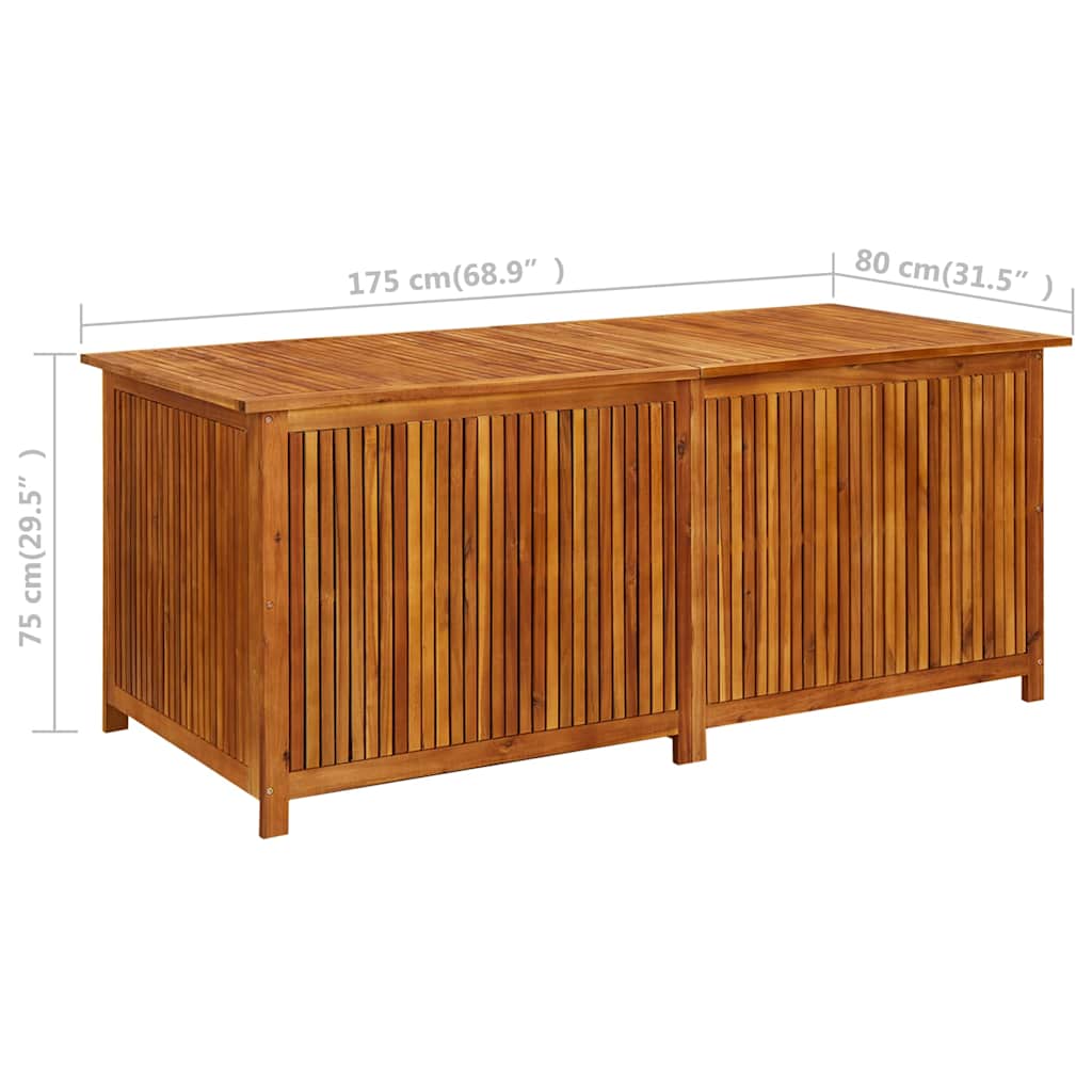 Garden Storage Box 175x80x75 cm Solid Wood Acacia