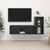 2 Piece TV Cabinet Set High Gloss Grey Engineered Wood