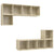 4 Piece TV Cabinet Set Sonoma Oak Engineered Wood