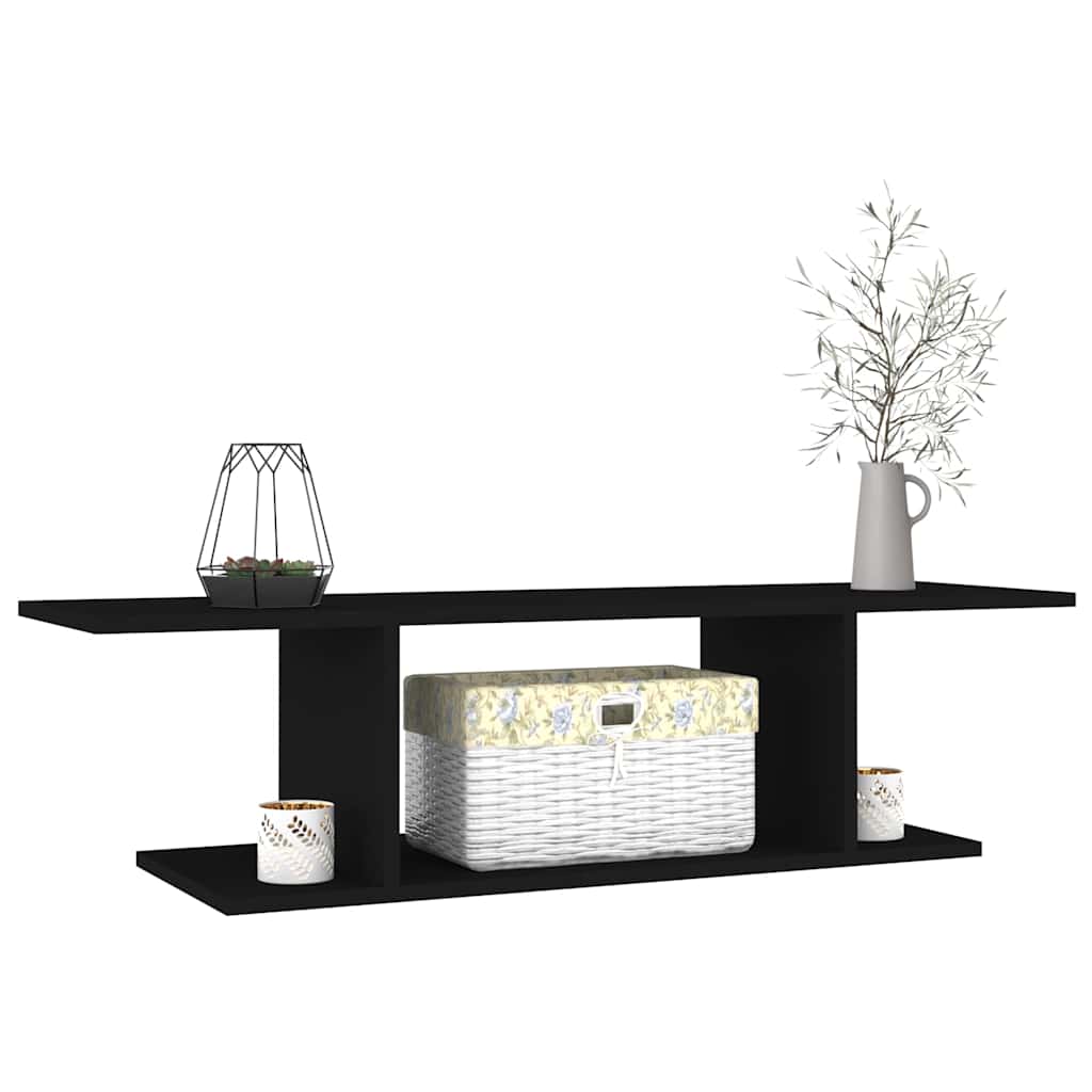 Wall Mounted TV Cabinet Black 103x30x26.5 cm